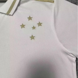 23-24 Cruzeiro White Polo Short Sleeve