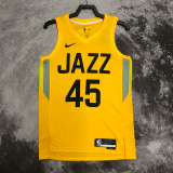 22-23 JAZZ MITCHELL #45 Yellow Top Quality Hot Pressing NBA Jersey