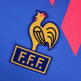 1988-1990 France Home Long Sleeve Retro Soccer Jersey