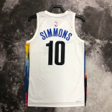 22-23 Nets SIMMONS #10 White City Edition Top Quality Hot Pressing NBA Jersey