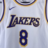 2023 LAKERS BRYANT #8 White Top Quality Hot Pressing Kids NBA Jersey