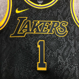 LAKERS RUSSELL #1 Black Top Quality Hot Pressing NBA Jersey