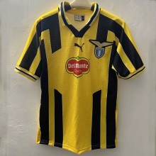 1998-1999 Lazio Third Yellow Retro Soccer Jersey