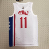 22-23 Nets IRVING #11 White Top Quality Hot Pressing NBA Jersey (Retro Logo)