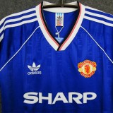 1988-1990 Man Utd Third Blue Retro Soccer Jersey