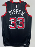 22-23 BULLS PIPPEN #33 Black Top Quality Hot Pressing NBA Jersey (Trapeze Edition)