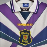1994-1996 Scotland White Retro Soccer Jersey