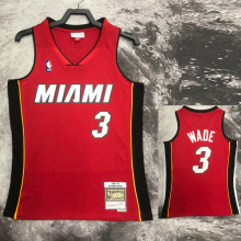 2005-06 Miami Heat WADE #3 Red Retro Top Quality Hot Pressin g NBA Jersey