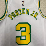 22-23 ROCKETS Porter Jr. #3 White Top Quality Hot Pressing NBA Jersey (Retro Logo)