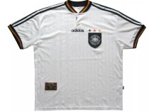 1996 Germany Home White Retro Soccer Jersey