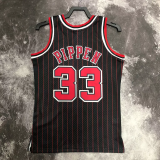 1996 BULLS PIPPEN #33 Black Retro Top Quality Hot Pressing NBA Jersey
