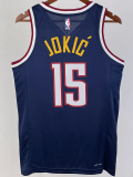 22-23 Nuggets JOKIC #15 Royal Blue Top Quality Hot Pressing NBA Jersey