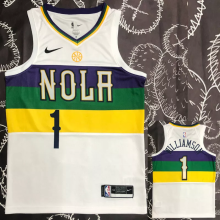 2018 Pelicans WILLIAMSON #1 White Top Quality Hot Pressing NBA Jersey