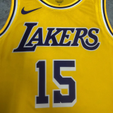 22-23 LAKERS REAVES #15 Yellow Top Quality Hot Pressing NBA Jersey(圆领)