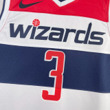 22-23 Wizards BEAL #3 White Top Quality Hot Pressing NBA Jersey