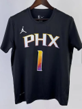 2023 SUNS BOOKER #1 Black Quick drying T-shirt (Trapeze Edition)
