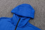22-23 CHE Blue Hoodie Jacket Tracksuit#F400