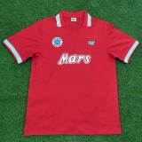 1988-1989 Napoli Away Red Retro Soccer Jersey
