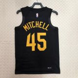 22-23 Cleveland Cavaliers MITCHELL #45 Black Top Quality Hot Pressing NBA Jersey (Trapeze Edition)