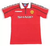 1998-1999 Man Utd Home Retro Soccer Jersey Shirt