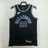 22-23 SA Spurs GINOBILI #20 Black Top Quality Hot Pressing NBA Jersey (Retro Logo)
