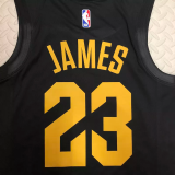 22-23 Cleveland Cavaliers JAMES #23 Black Top Quality Hot Pressing NBA Jersey (Trapeze Edition)