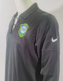 2004 Brazil Black Long sleeves Retro shirts