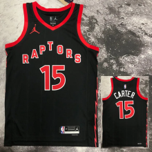 22-23 RAPTORS CARTER #15 Black red Top Quality Hot Pressing NBA Jersey (Trapeze Edition)