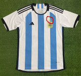 22-23 Argentina Home Fans World Cup Champion Three Star Version Soccer Jersey