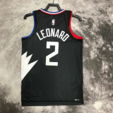 22-23 Clippers LEONARO #2 Black Top Quality Hot Pressing NBA Jersey (Trapeze Edition)