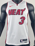 22-23 HEAT WADE #3 White Top Quality Hot Pressing NBA Jersey