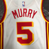 HAWKS MURRY #5 White Top Quality Hot Pressing NBA Jersey