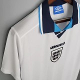1996 England Home Retro Soccer Jersey