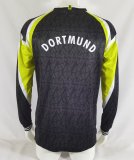 1995-1996 Dortmund Away Black Long sleeves Retro Soccer Jersey