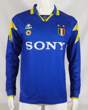 1995-1996 JUV Away Blue Long sleeves Retro Soccer Jersey