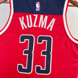 22-23 Wizards KUZMA #33 Red Top Quality Hot Pressing NBA Jersey