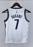 2023 Nets DURANT #7 White Top Quality Hot Pressing Kids NBA Jersey