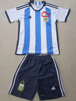 22-23 Argentina Home 3 Stars Kids Soccer Jersey (三星)