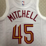 22-23 Cleveland Cavaliers MITCHELL #45 White Top Quality Hot Pressing NBA Jersey