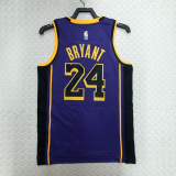 22-23 LAKERS BRYANT #24 Purple Top Quality Hot Pressing NBA Jersey (Trapeze Edition)