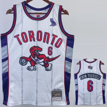 Raptors KNOW YOURSELF #6 White Retro Top Quality Hot Pressing NBA Jersey