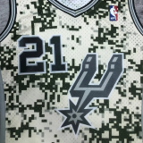 2013-14 SA Spurs DUNCAN #21 Green CamouflageTop Quality Hot Pressing NBA Jersey