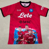 22-23 Napoli Face Picture Gollini Red GoalKeeper Soccer Jersey