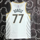 Dallas Maverick DONCIC #77 White 75th Anniversary Top Quality Hot Pressing NBA Jersey