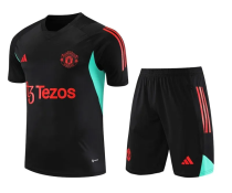 24-25 Man Utd Black Green Training Short Suit