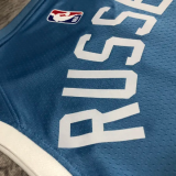 2019-20 Timberwolves RUSSELL #0 Sky Blue Retro Top Quality Hot Pressing NBA Jersey