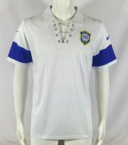 2004 Brazil White Retro Soccer Jersey