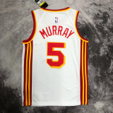 HAWKS MURRAY #5 White Top Quality Hot Pressing NBA Jersey