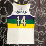 2018 Pelicans INGRAM #14 White City Edition Top Quality Hot Pressing NBA Jersey