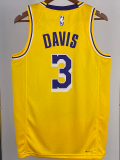 22-23 LAKERS DAVIS #3 Yellow Top Quality Hot Pressing NBA Jersey(圆领)